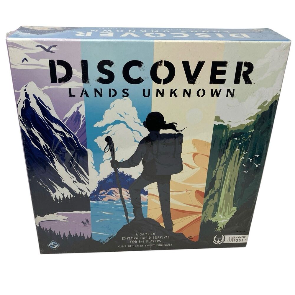 Discover Lands Unknown Board Game Sealed 1-4 Players Fantasy Flight Games New